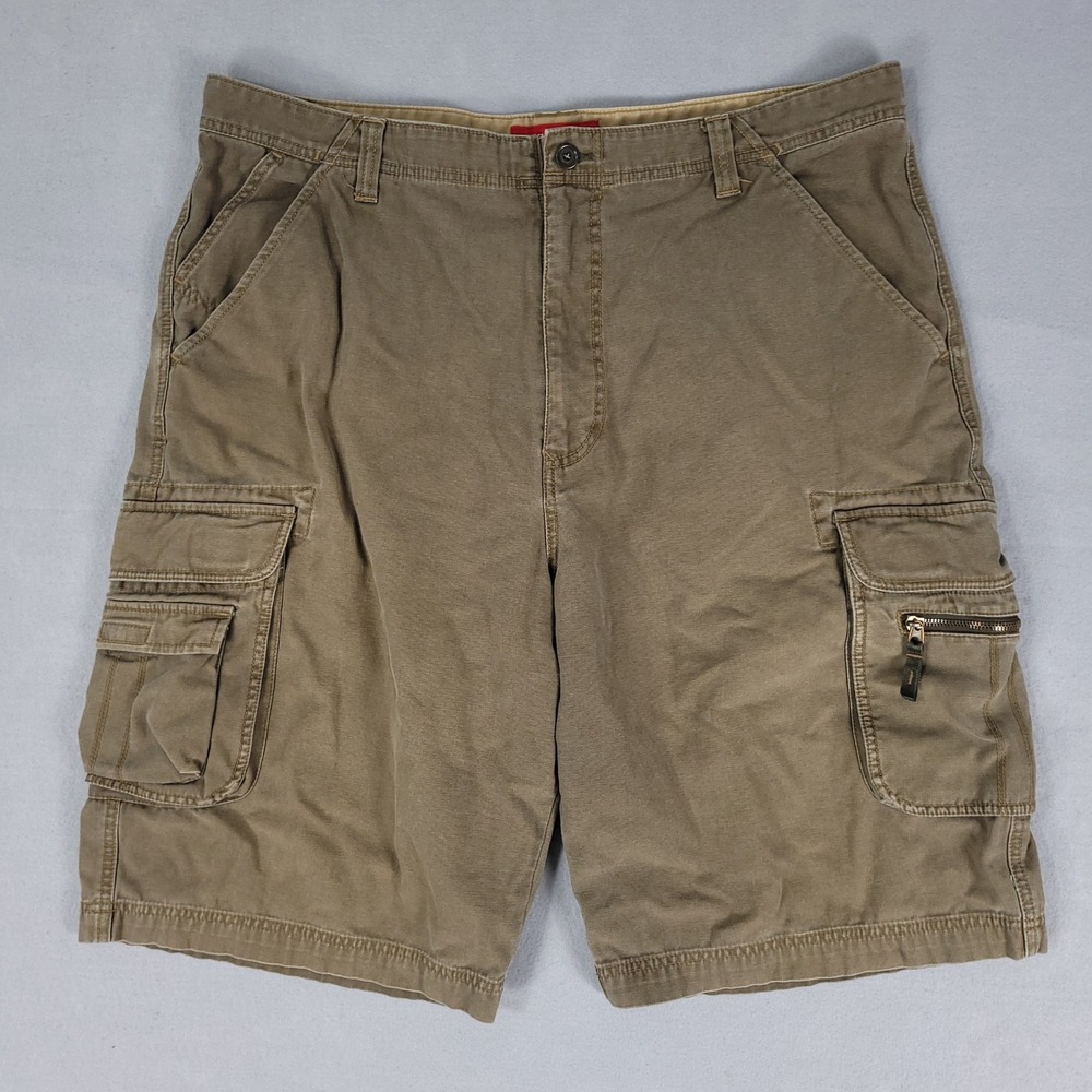 Unionbay Cargo Shorts Mens 40 Brown Tactical Relaxed Cotton YB41590